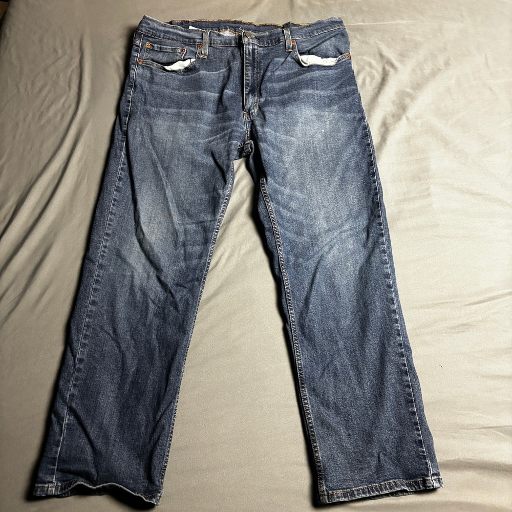 Levis 559 Relaxed Straight Jeans Mens 38x30 Blue Medium Wash Denim Cotton